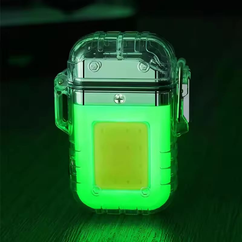 Rechargeable Transparent Lighter With Flashlight, USB Camping Flashlight, Mini Torch With Cigarette Lighter Rechargeable Transparent Lighter With Flashlight, USB Camping Flashlight, Mini Torch With Cigarette Lighter